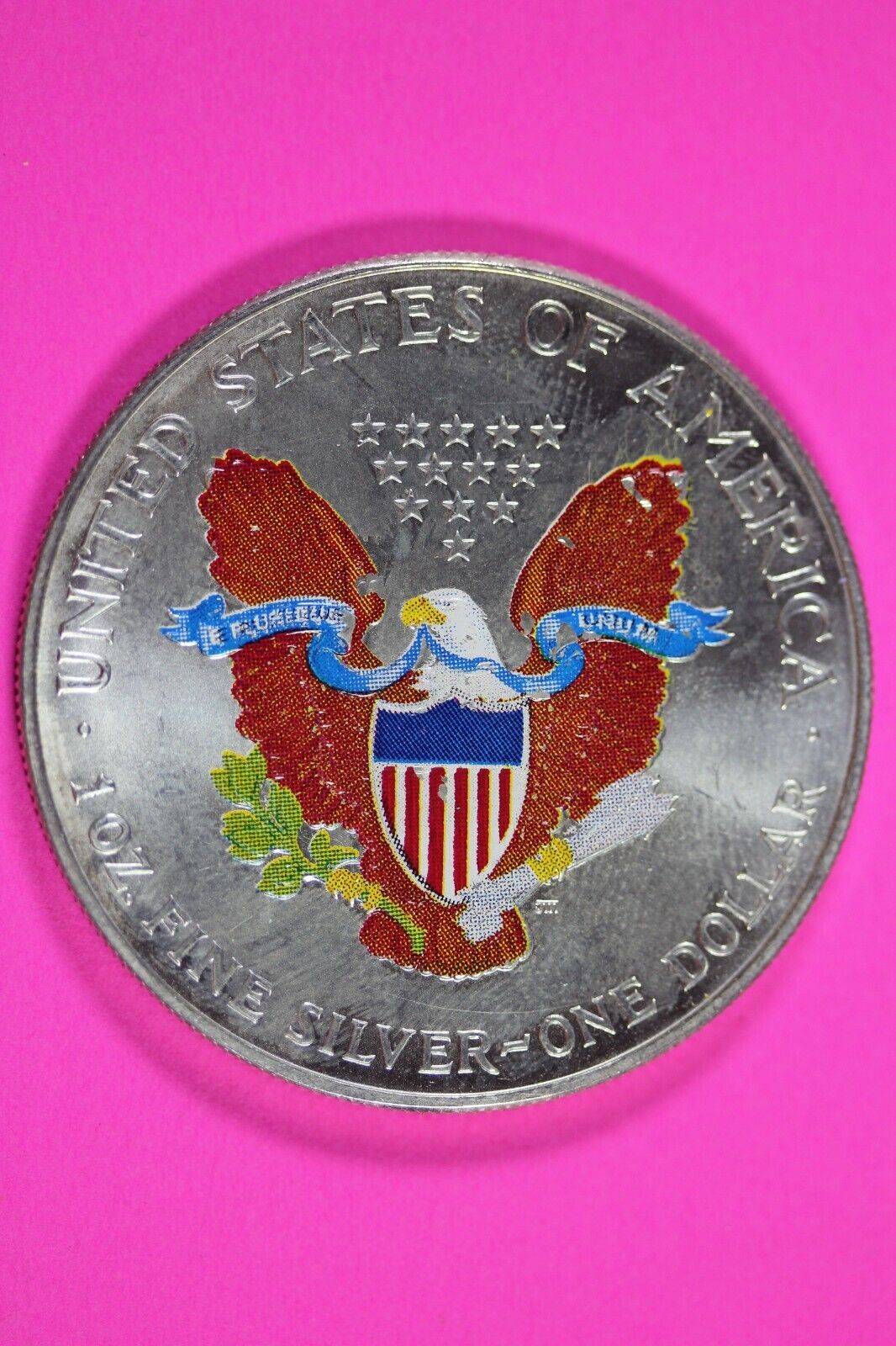 Colorized 2000 American Silver Eagle 1 Ounce .999 Fine Exact Coin Shown 172