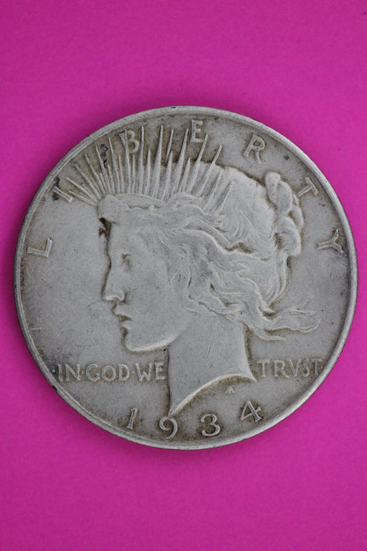 1934 S Peace Liberty Silver Dollar Guaranteed Authentic & Genuine Coin 1397