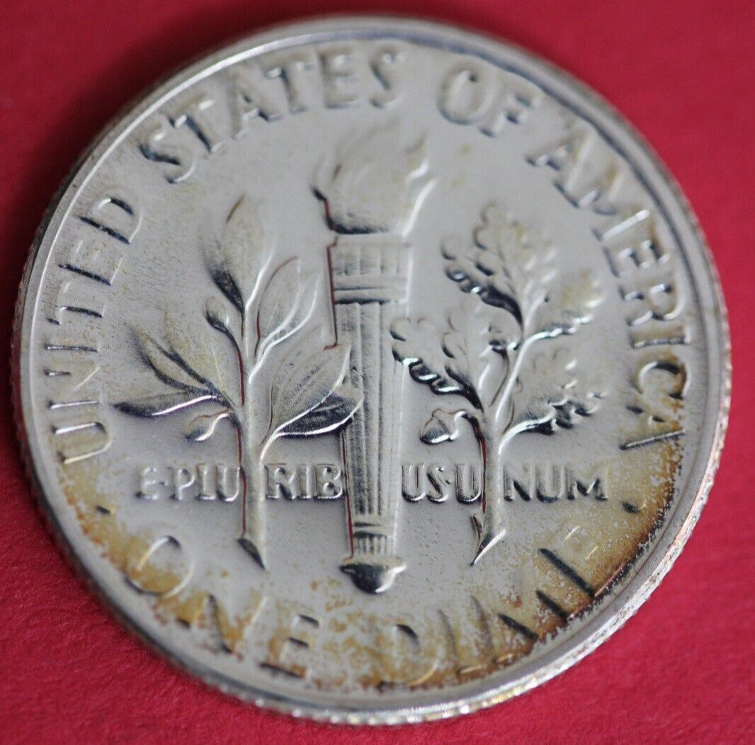 Toned 1955 Silver Proof Roosevelt Dime Exact Coin Shown  65