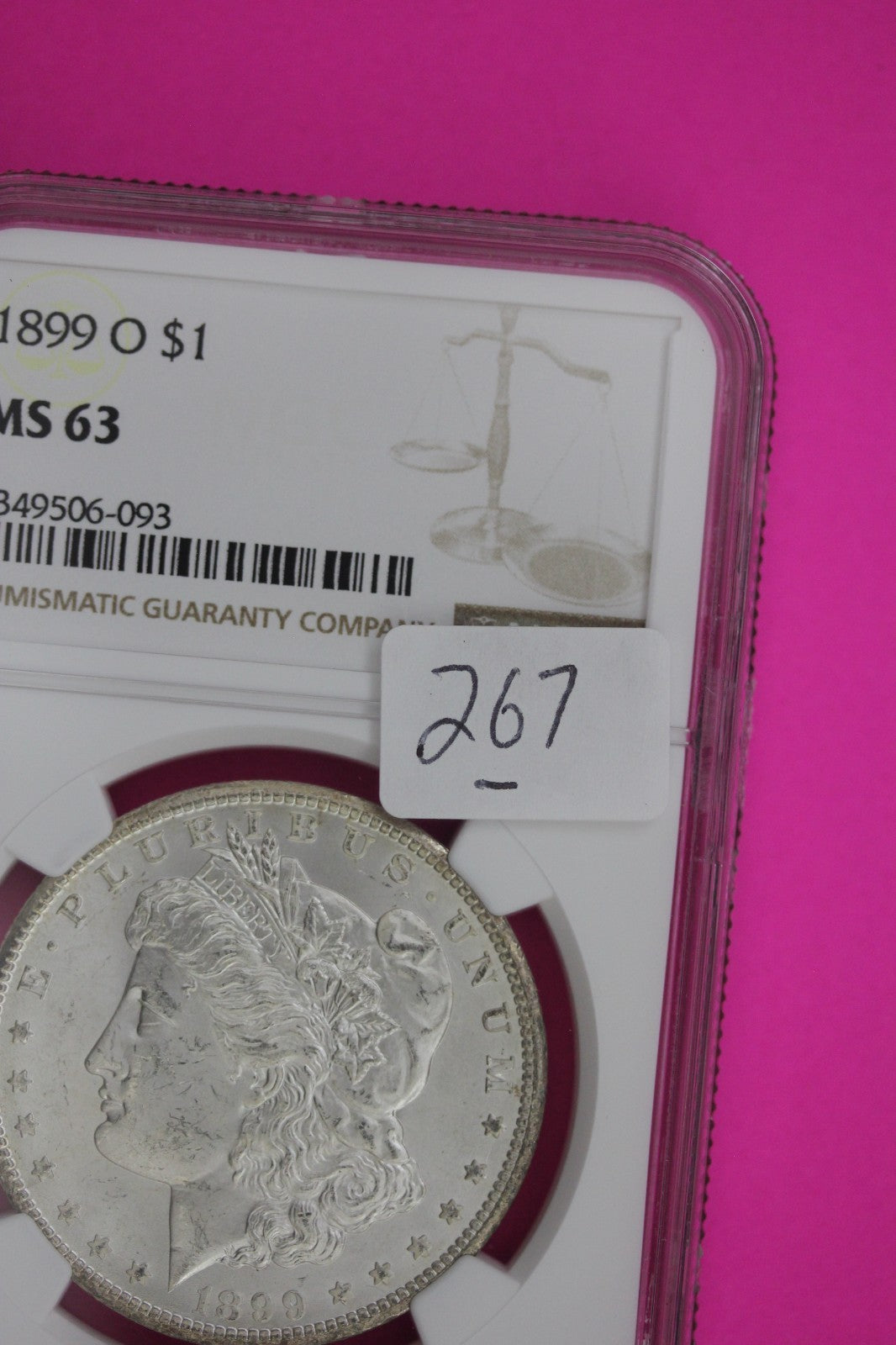 1899 O MS 63 Liberty Morgan Silver Dollar NGC Certified Graded Authentic 267