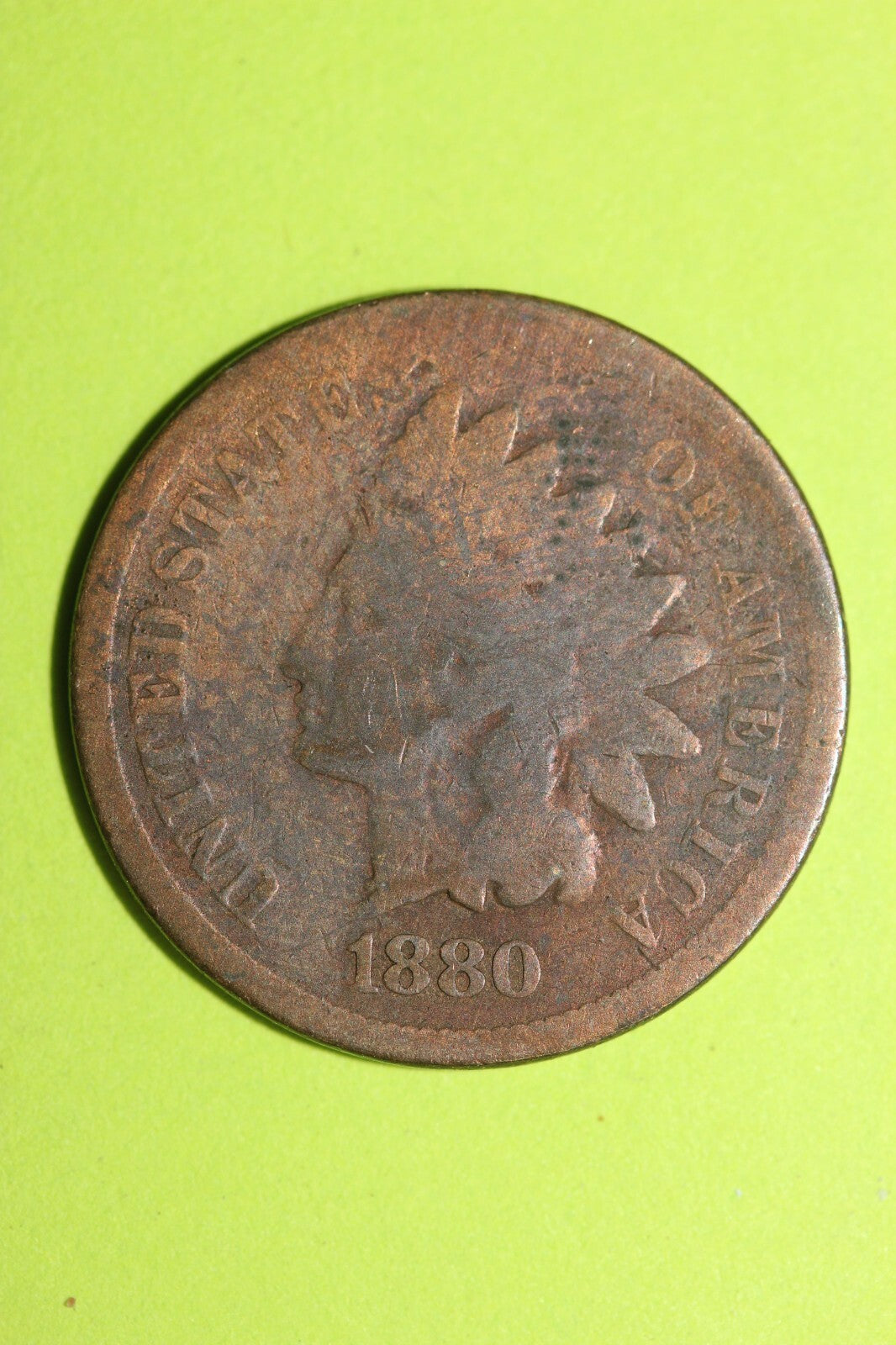 1880 Indian Head Cent Penny Low Grade Cull Exact Coin Shown Fast Shipping OCE 88