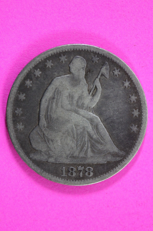 1878 P Seated Liberty Half Dollar Silver Semi Key Date Exact Coin In Pics 31