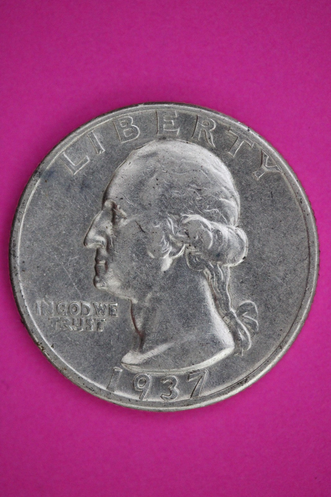 High Grade 1937 P George Washington Silver Quarter Guaranteed Genuine Coin 2610