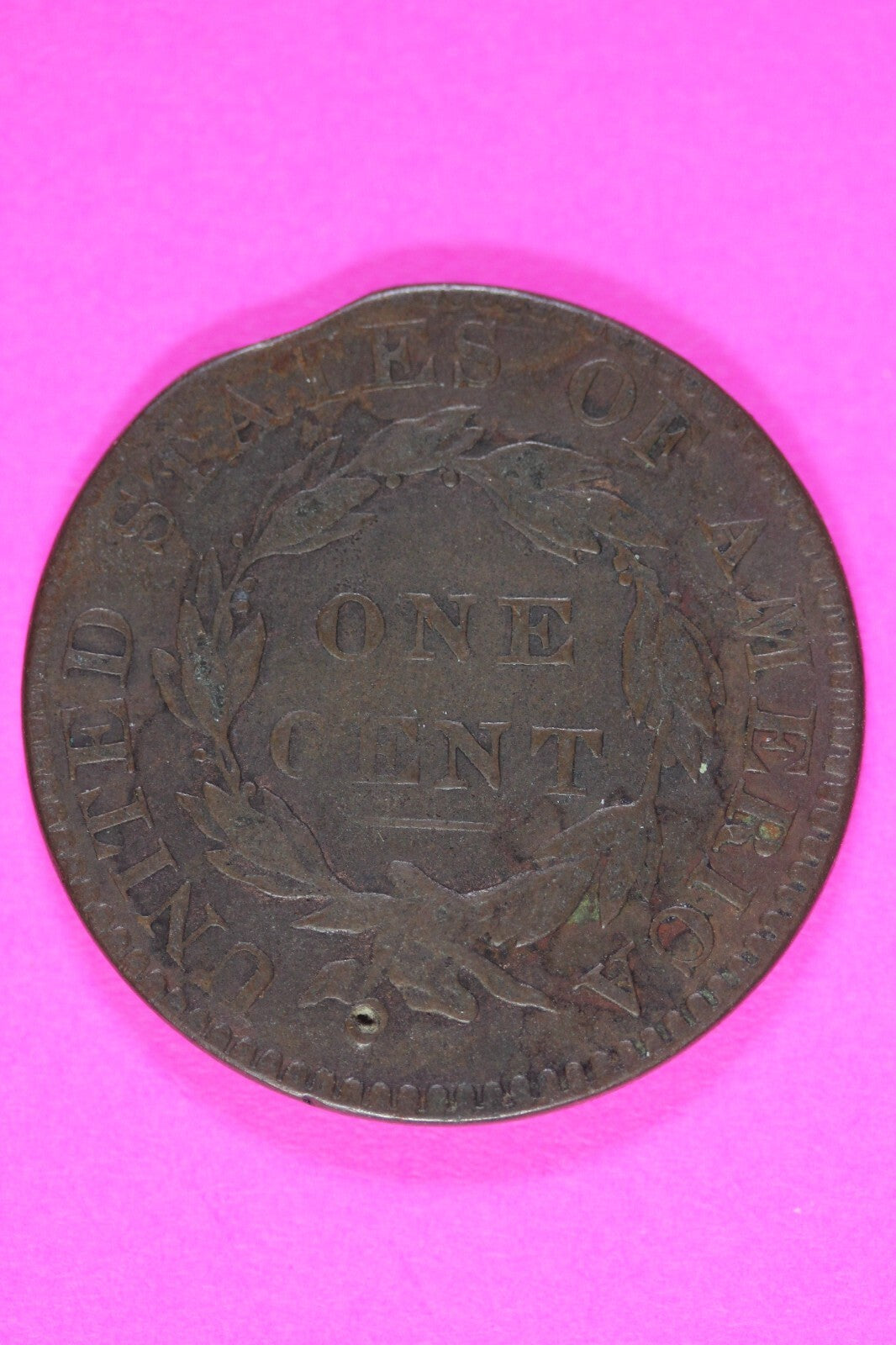 Clipped Planchet Mint Error 1822 Large Cent Coronet Head N-9 R5 Rare Coin 19