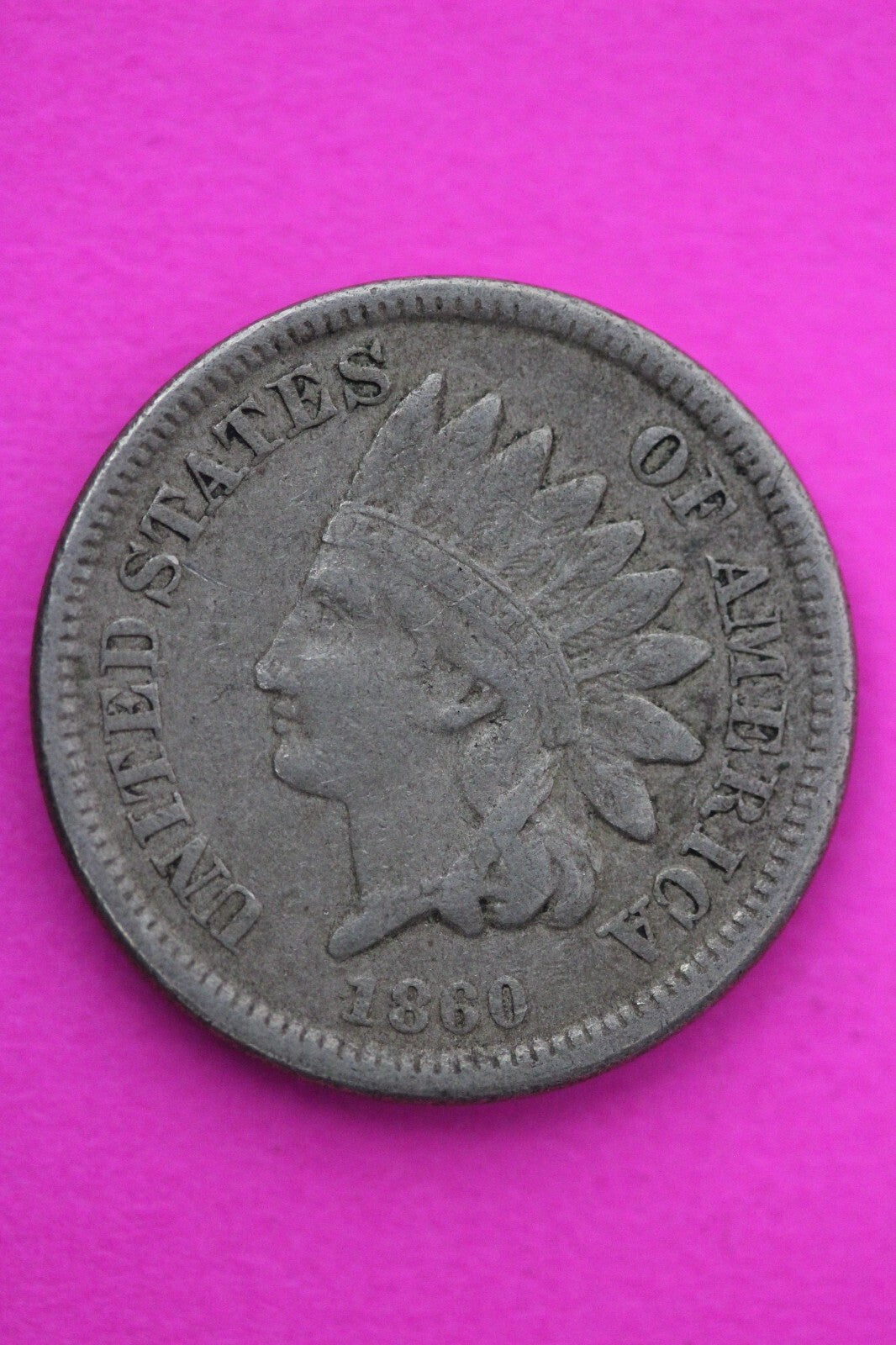 1860 Copper Nickel Indian Head Cent Penny Exact Early Type Coin Pictured 18