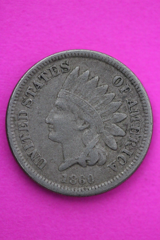 1860 Copper Nickel Indian Head Cent Penny Exact Early Type Coin Pictured 18