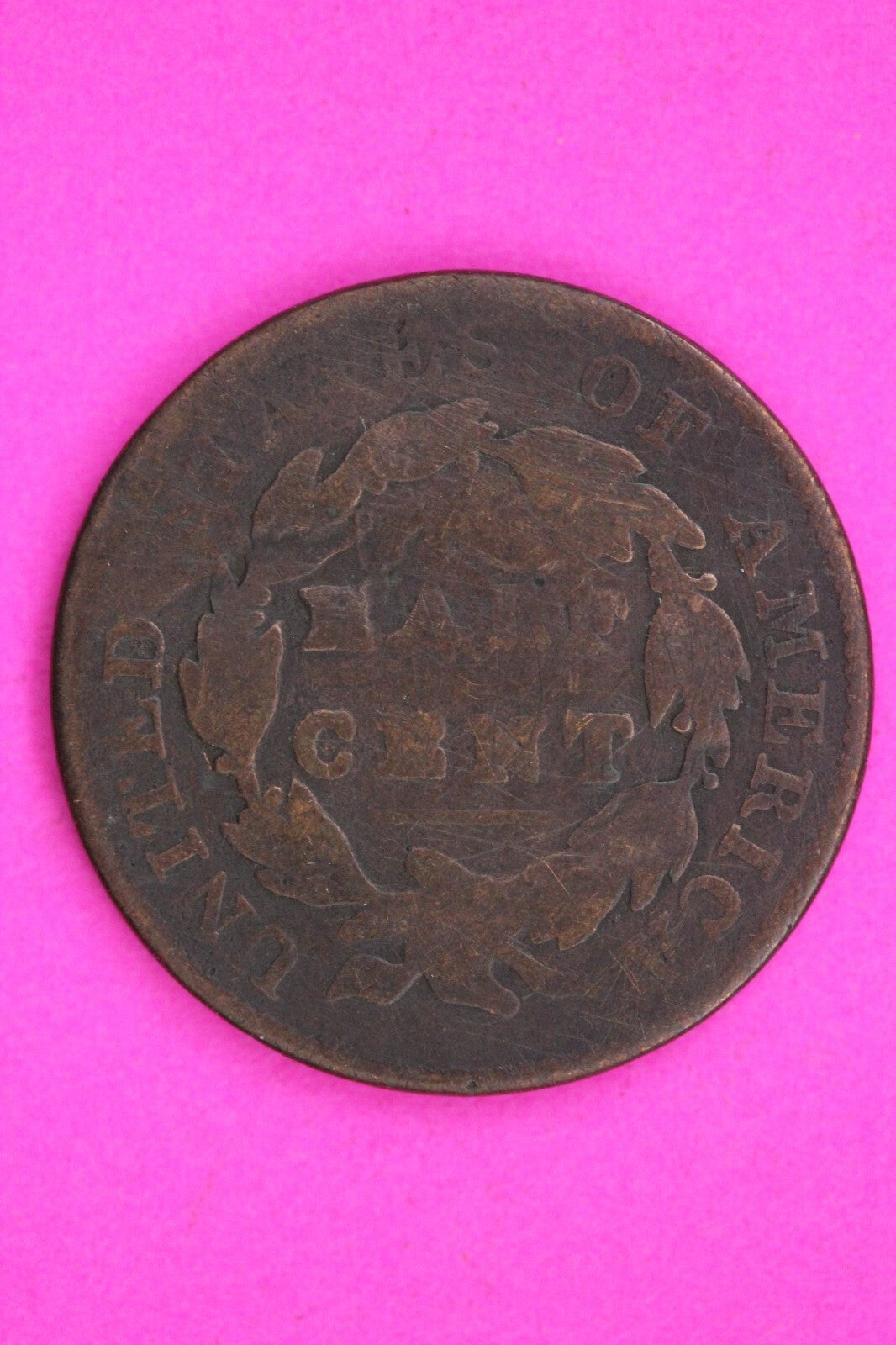 1826 Half Cent Classic Liberty Head Guaranteed Authentic & Genuine Coin 1519