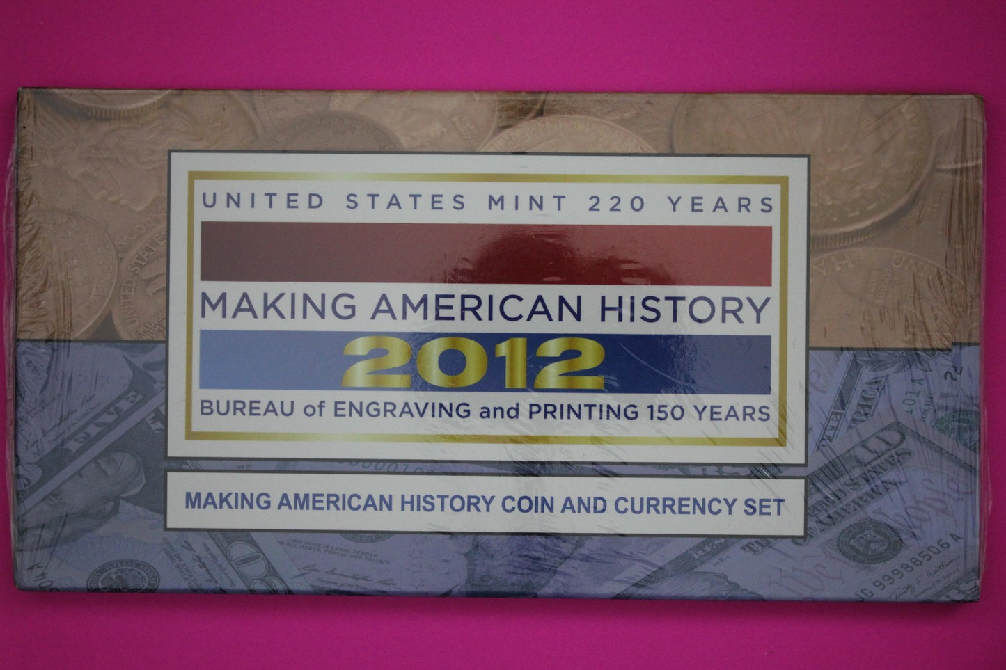 Mint Sealed 2012 Coin & Currency Set Proof 1 OZ Silver Eagle & $5 Note COA 9015