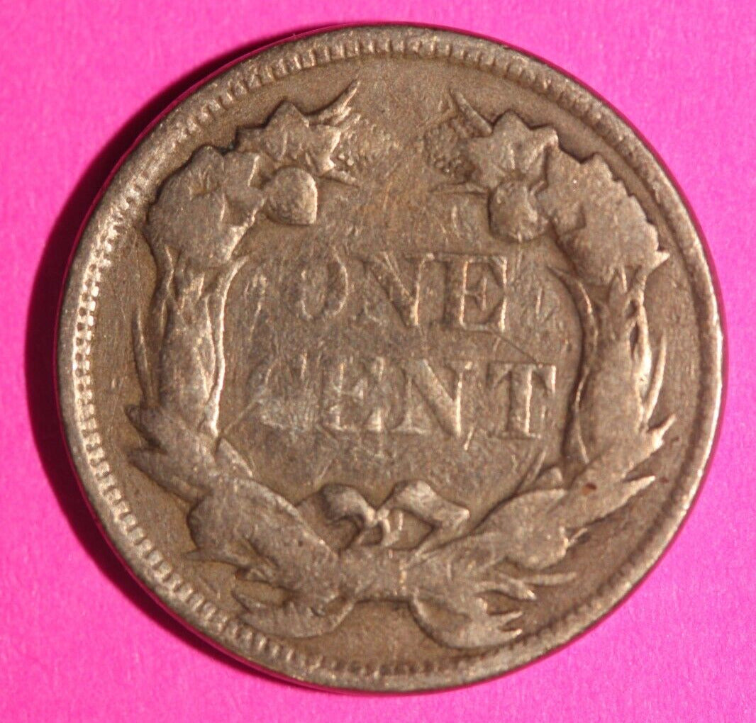 1857 Flying Eagle Cent Penny Exact Scarce Early Type Coin as Pictured 35