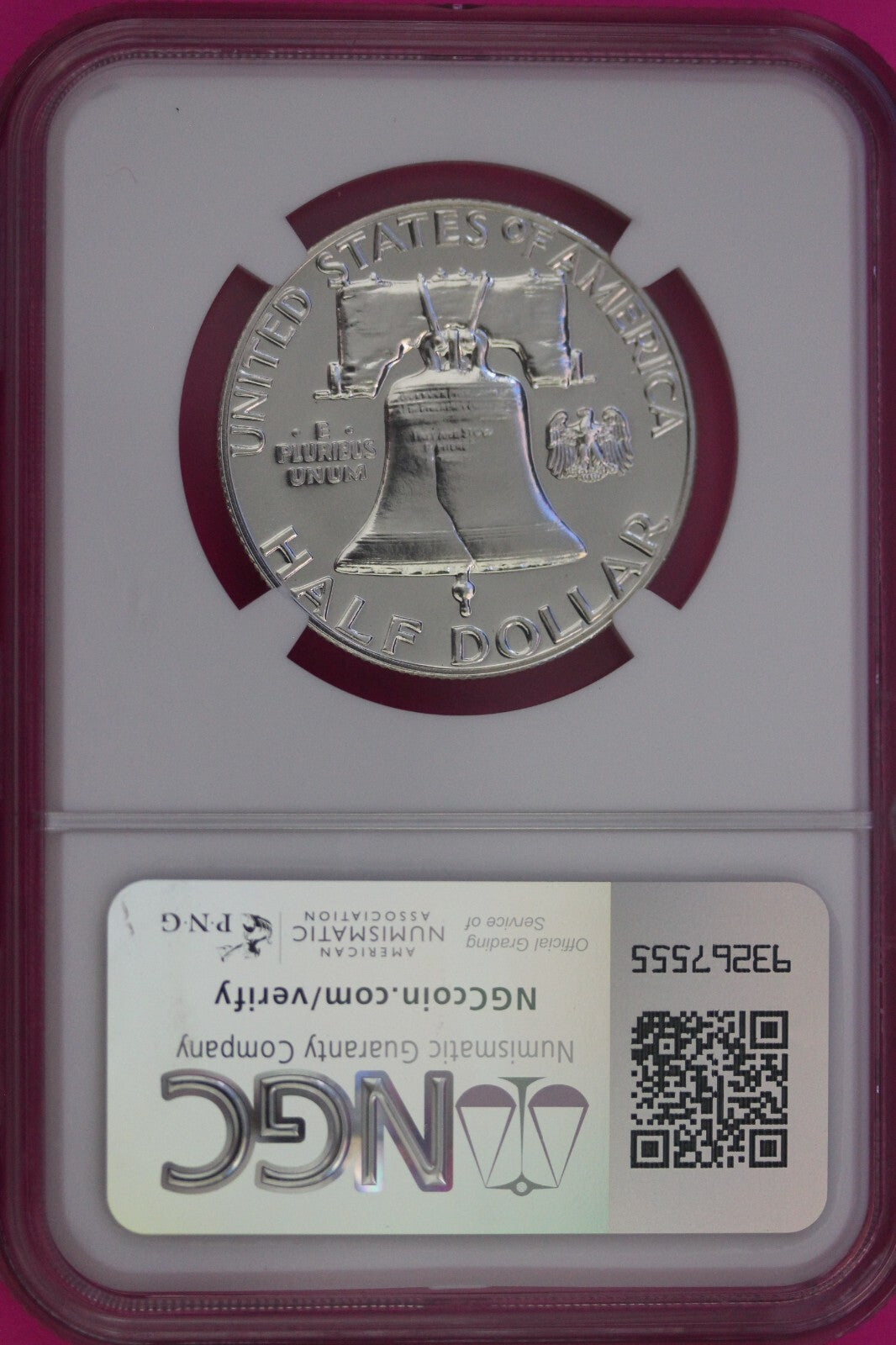 1959 PF 68 Ben Franklin Half Dollar NGC Graded Certified Authentic Slab 839
