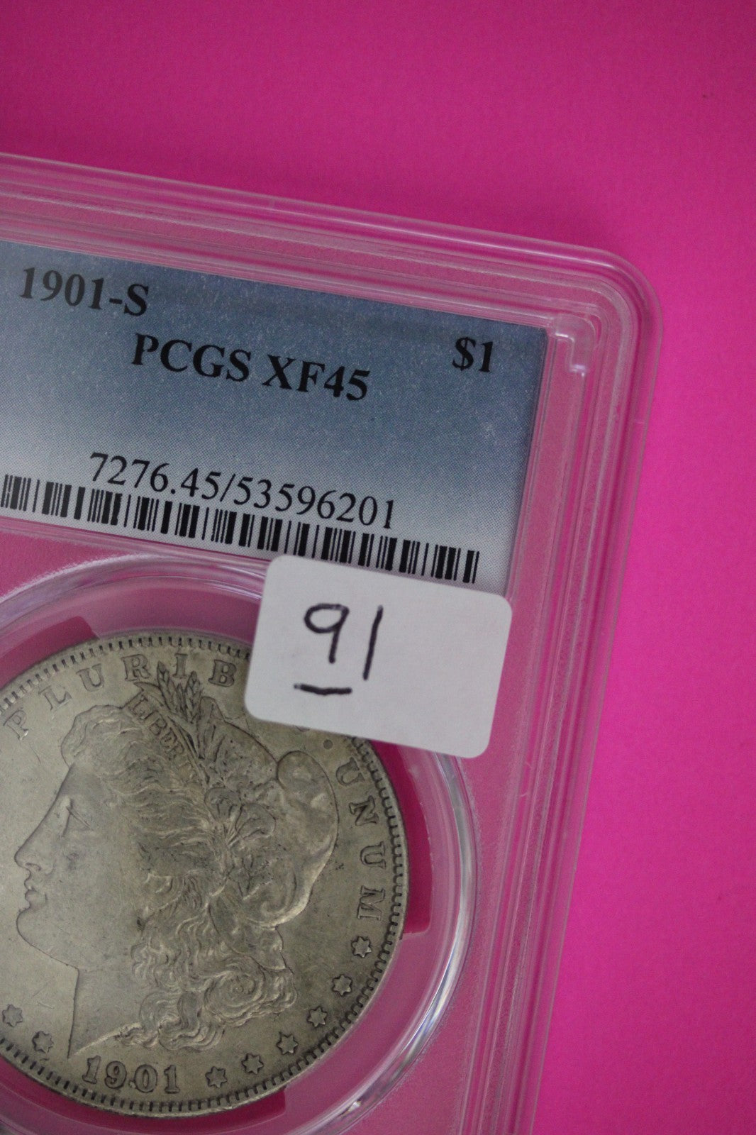 1901 S XF 45 Liberty Morgan Silver Dollar PCGS Graded Authentic Certified 91