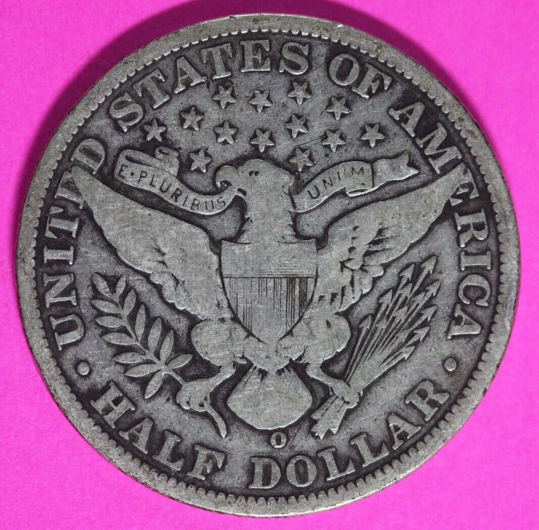 1906 O Barber Liberty Half Dollar Scarce Semi Key Date Coin New Orleans Mint 243
