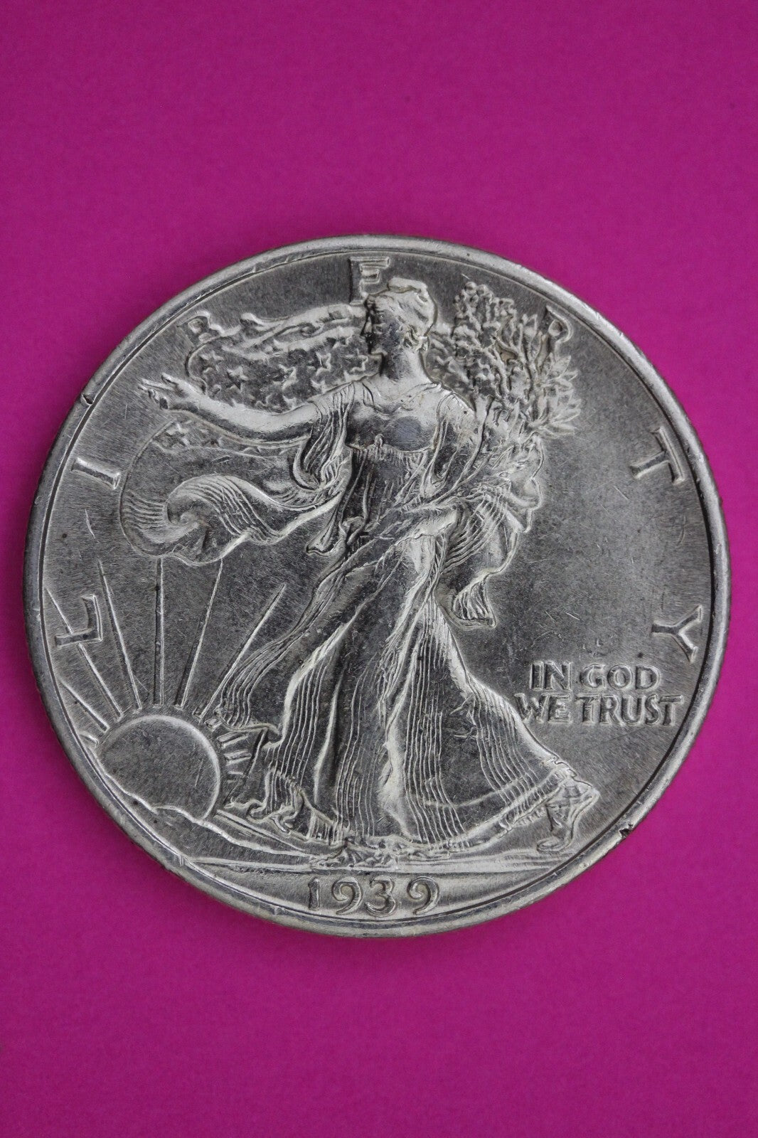 High Grade 1939 P Walking Liberty Silver Half Dollar Guaranteed Authentic 1335