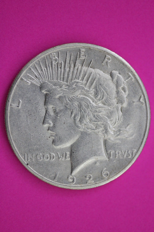 1926 S Peace Silver Dollar LIberty Coin Guaranteed Genuine American Seller 1994