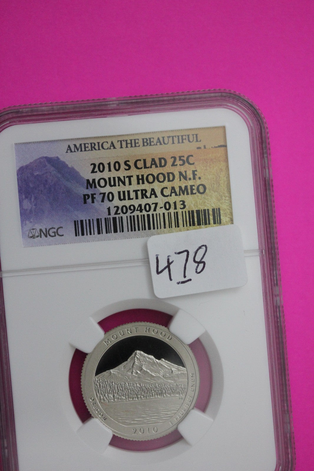2010 S PF 70 Clad Quarter Mount Hood Park ATB NGC Graded Certified Slab 478