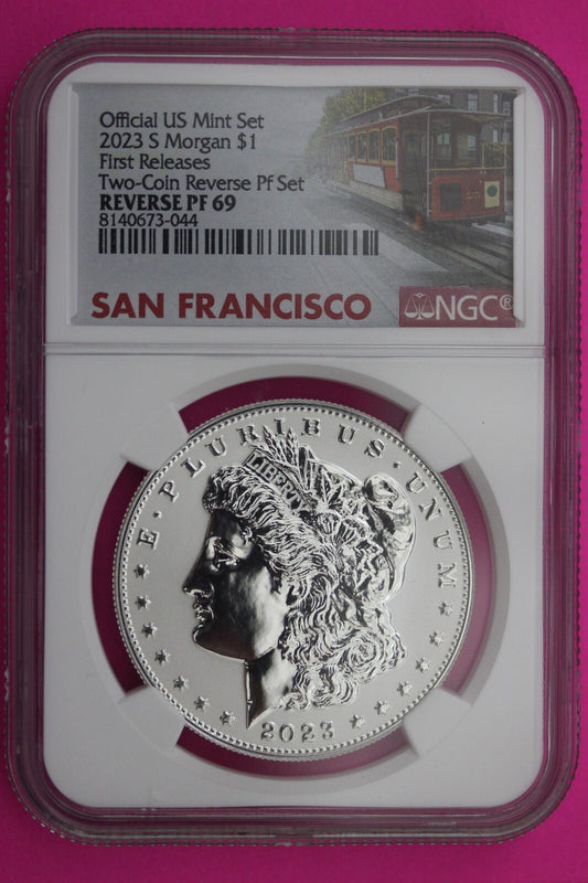 2023 S PF 69 Reverse Proof Liberty Morgan Silver Dollar NGC From 2 Coin Set 367