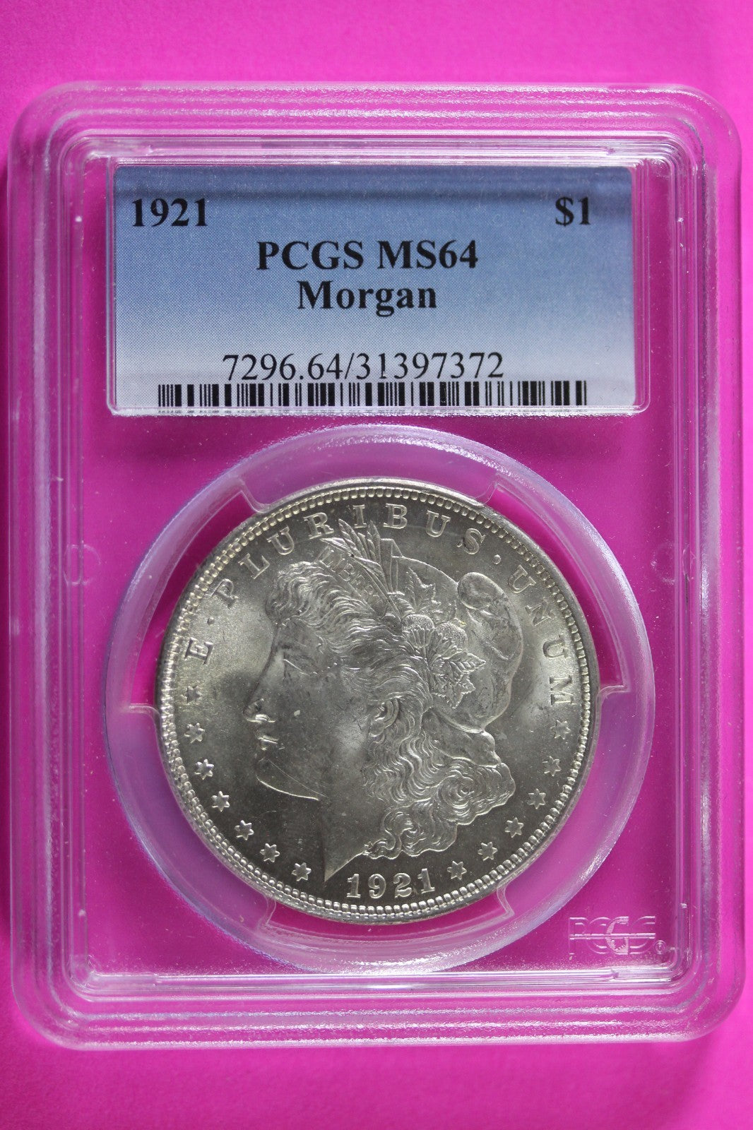 1921 P MS 64 Liberty Morgan Silver Dollar PCGS Graded Authentic Certified 35