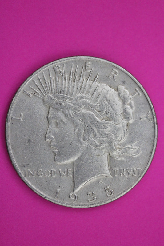 High Grade 1935 P Liberty Peace Silver Dollar Philadelphia Mint Nice Luster 222