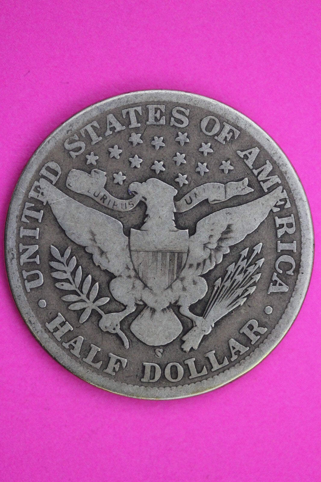 1909 Inverted S Barber Liberty Half Dollar Silver Coin Key Date Genuine 0409N