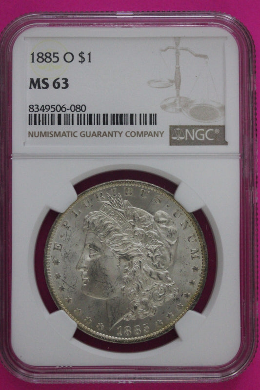 1885 O MS 63 Liberty Morgan Silver Dollar NGC Certified Graded Authentic 685