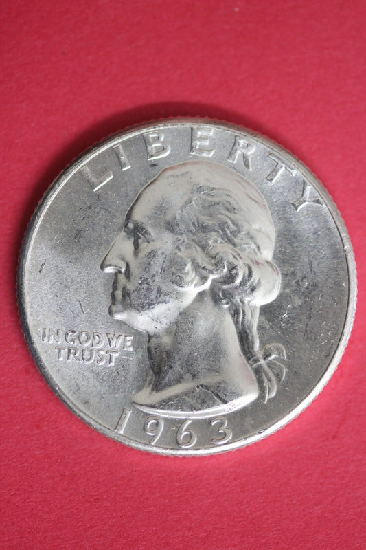 1963 Uncirculated Type B Reverse George Washington Quarter Exact Coin OCE 136