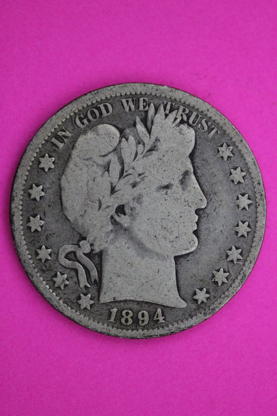 1894 P Barber Liberty Silver Half Dollar Guaranteed Authentic Genuine Coin 2252