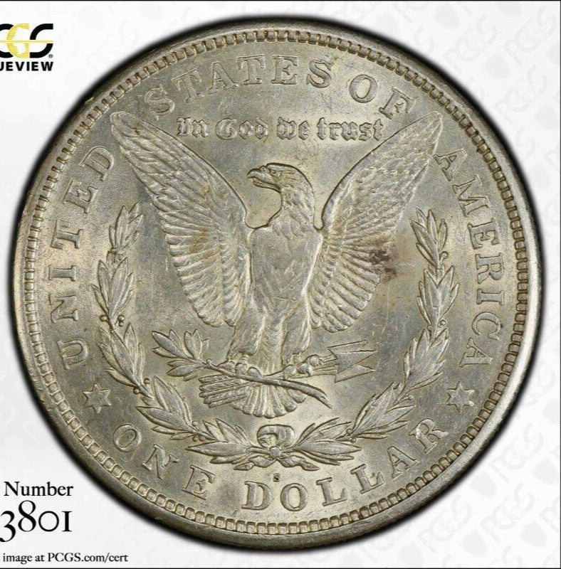 Toned 1921 S AU 58 Morgan Silver Dollar PCGS Graded Certified Authentic Slab 248