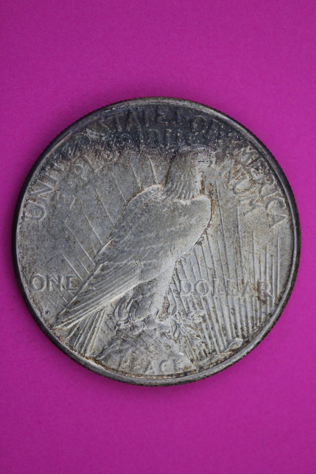 Toned 1923 S Peace Silver Dollar LIberty Coin Guaranteed Authentic 0320N