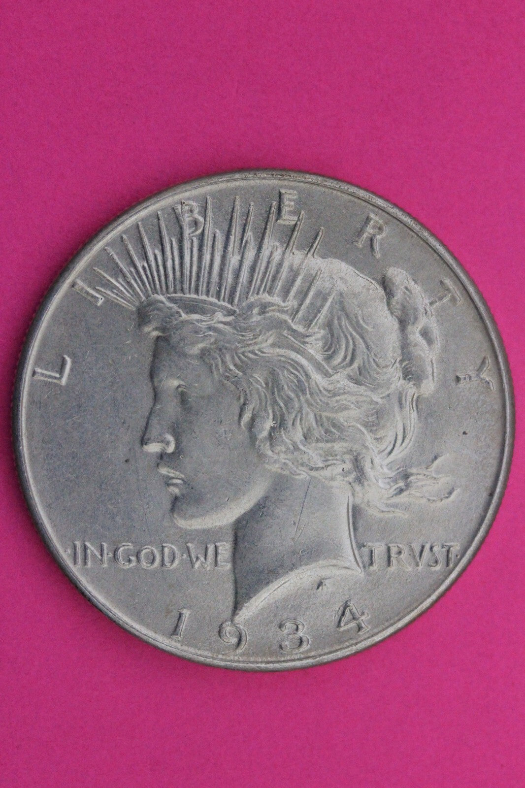 High Grade 1934 P Peace Silver Dollar LIberty Coin Guaranteed Authentic 0307N