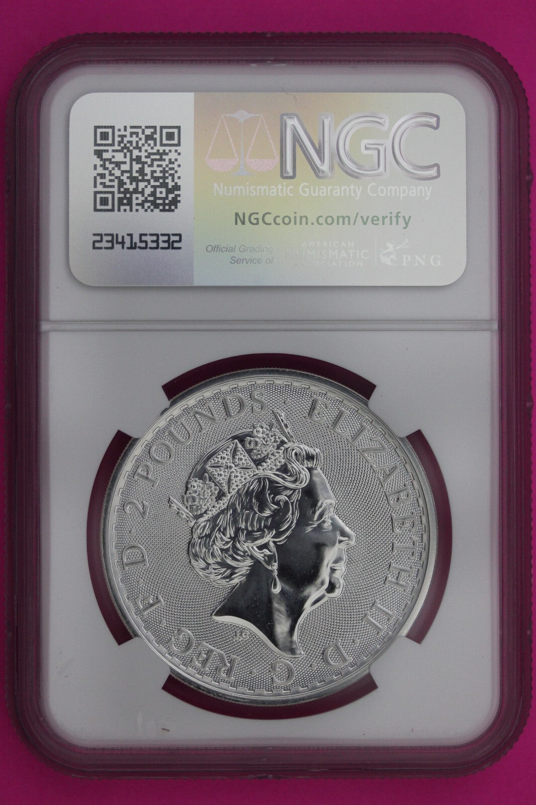 2017 MS 69 Great Britain £2 Britannia 20th Anniversary Privy NGC Graded Slab 897