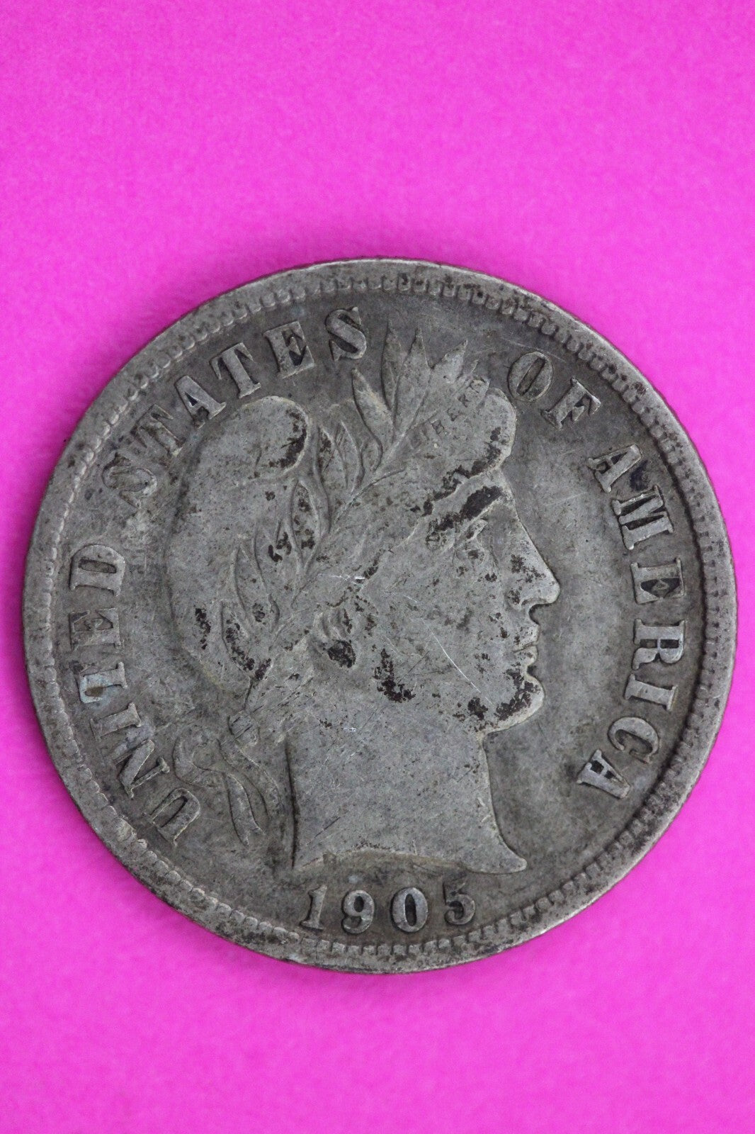 1905 P Barber Liberty Dime Scarce Semi Key Date Silver Coin Free Shipping 0082