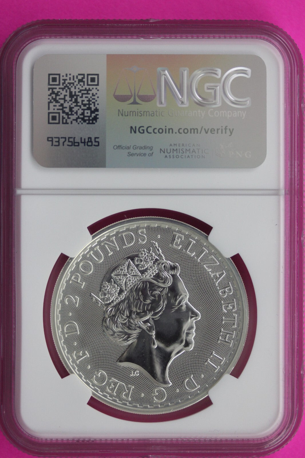 2017 MS 69 Great Britain £2 Britannia 20th Anniversary Privy NGC Graded Slab 730