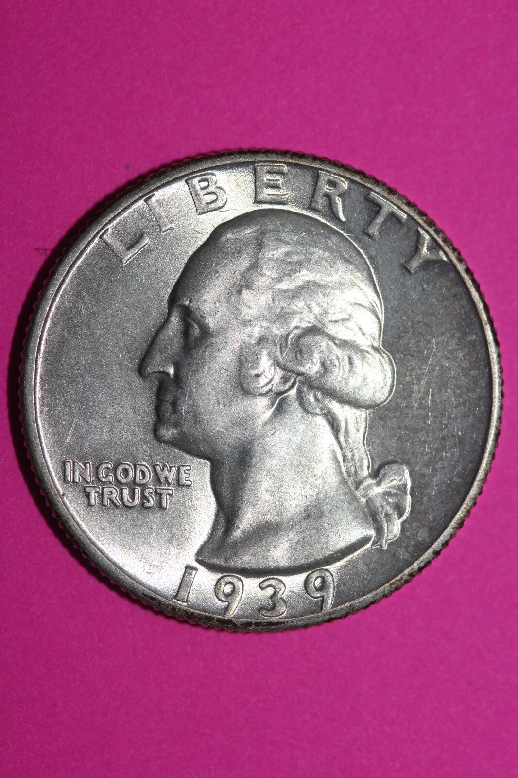 Hi Grade 1939 P George Washington Silver Quarter Coin Guaranteed Authentic 1054
