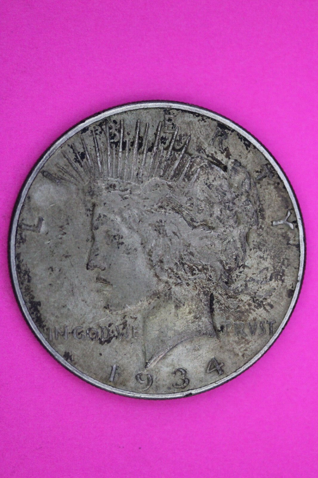 1934 P Liberty Peace Silver Dollar Scarce Semi Key Date Coin Philadelphia 137