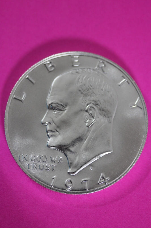 Gem BU 1974 S Ike Eisenhower 40% Silver Dollar You Get Same Coin In Pics TOM 20