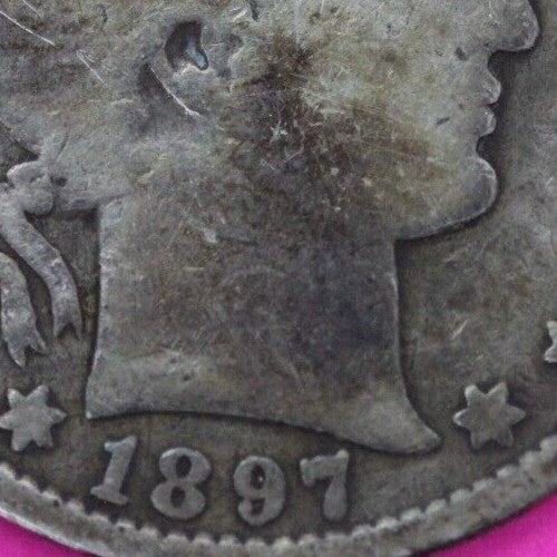 1897 O Barber Liberty Silver Quarter Scarce Semi Key Date New Orleans Mint  70