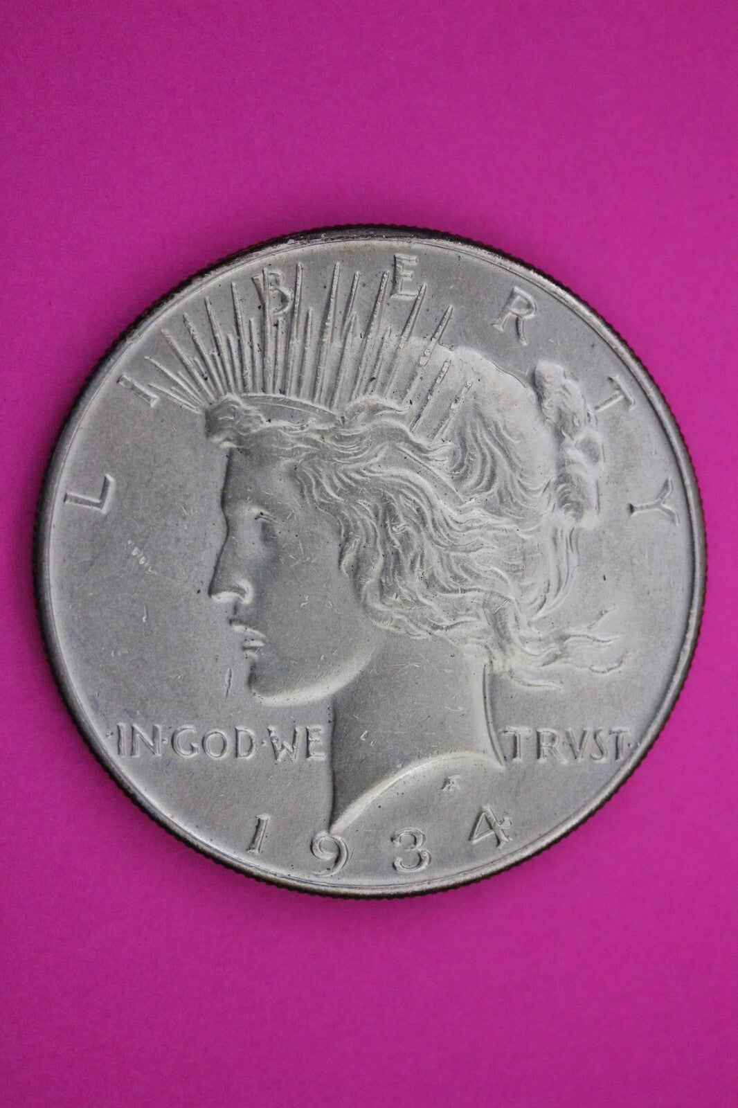 High Grade 1934 P Peace Silver Dollar LIberty Coin Guaranteed Authentic 0300N