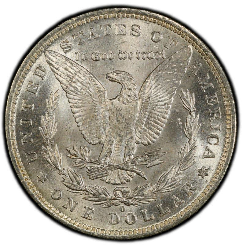 Rainbow Toned 1884 O MS 63 Morgan Liberty Silver Dollar PCGS Certified Slab 204