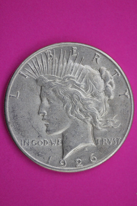 High Grade 1926 S Liberty Peace Silver Dollar San Francisco Mint Nice Luster 98