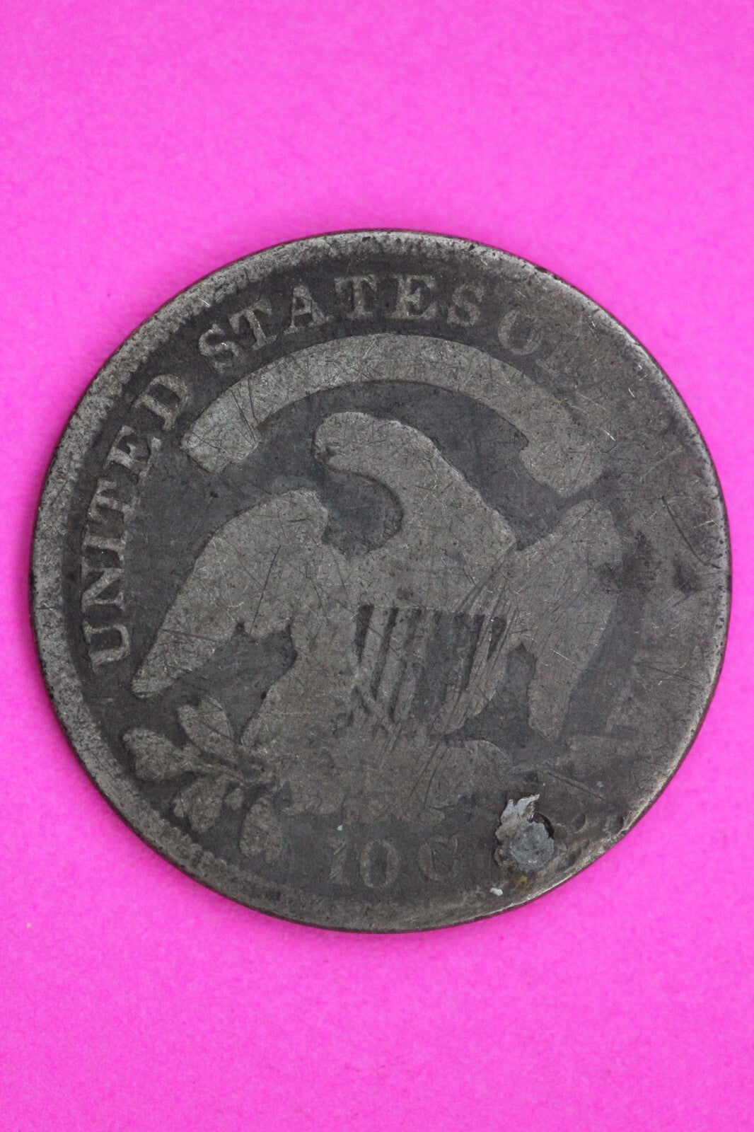 1831 Plugged Bust Capped Dime Lady Liberty Silver Coin Guaranteed Authentic 1372