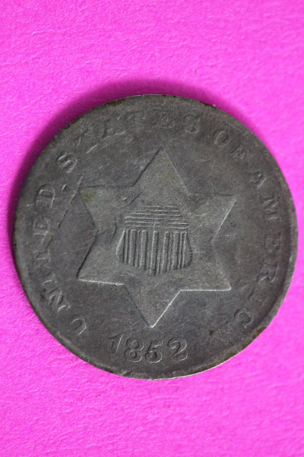 1852 Trime 3 Three Cent Silver Dime Exact Coin Shown In Pics Semi Key Date 53