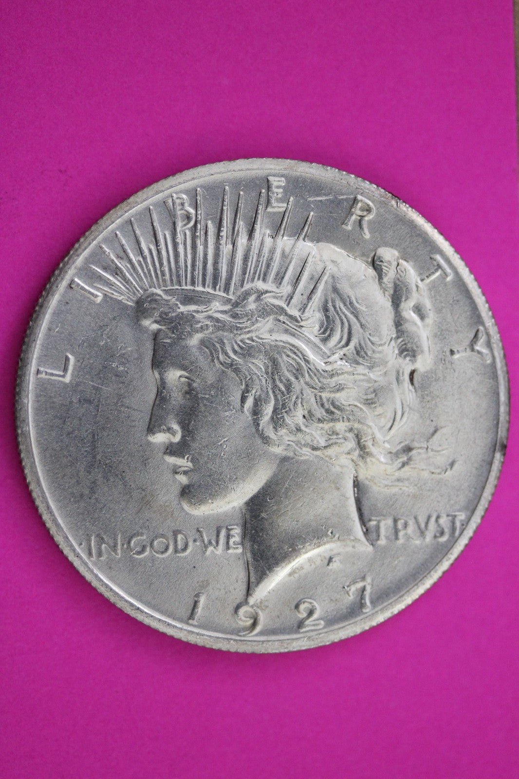 1927 P Peace Silver Dollar LIberty Coin Guaranteed Genuine American Seller 2032