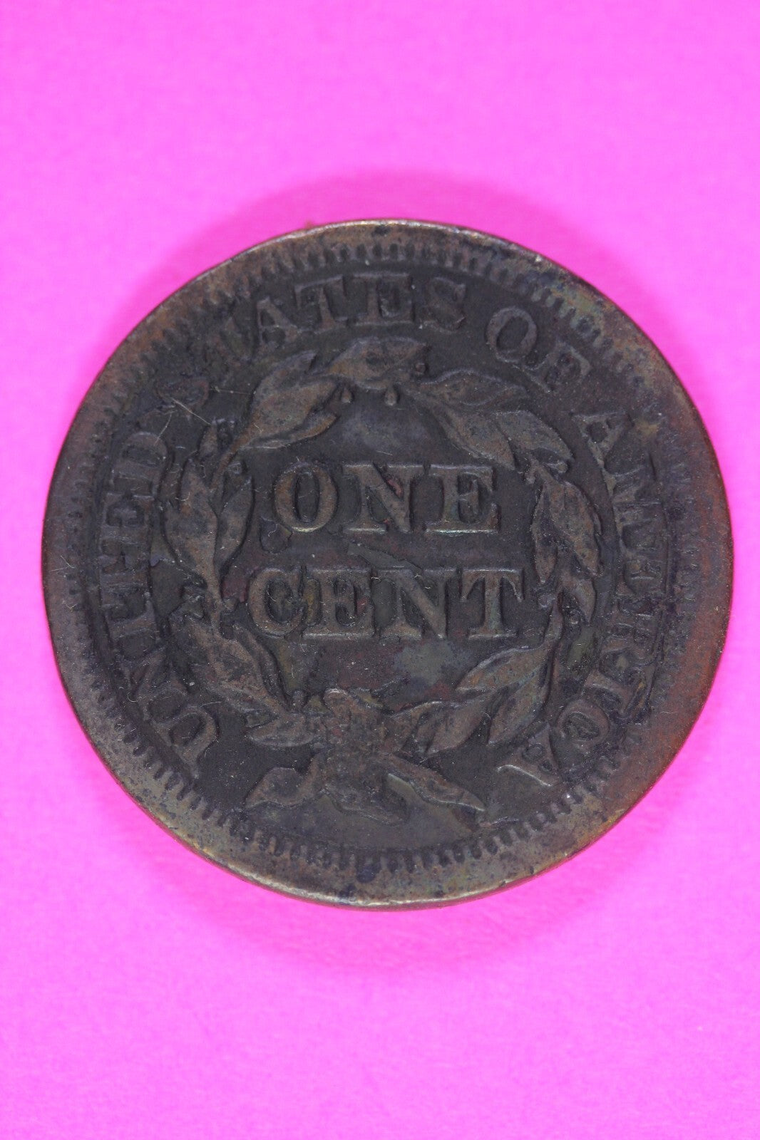 Major Lamination Mint Error 1847 Large Cent Braided Hair Rare Early Type Coin 15