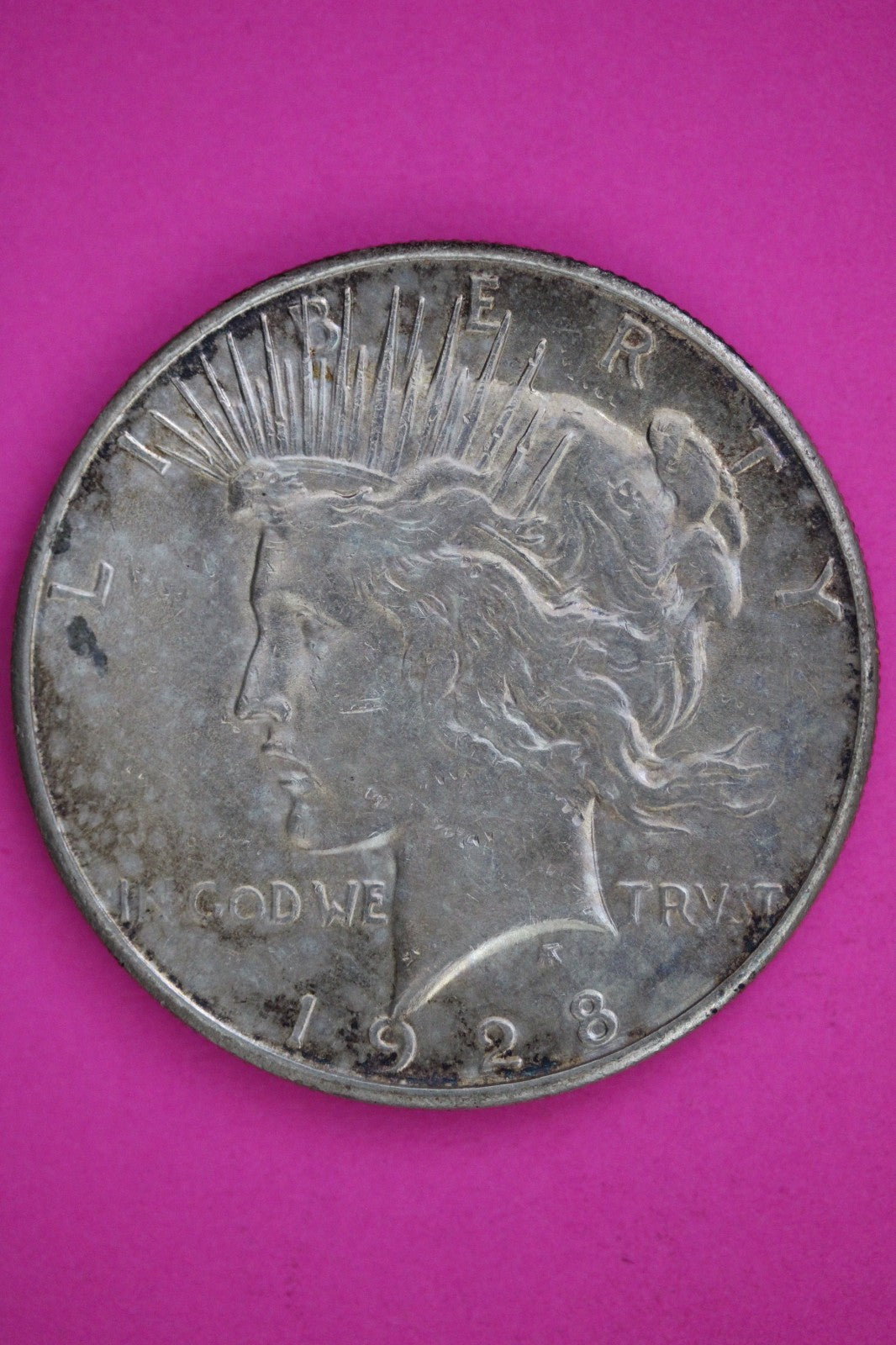 1928 S Peace Lady Liberty Semi Key Date Silver Dollar Guaranteed Authentic 3023