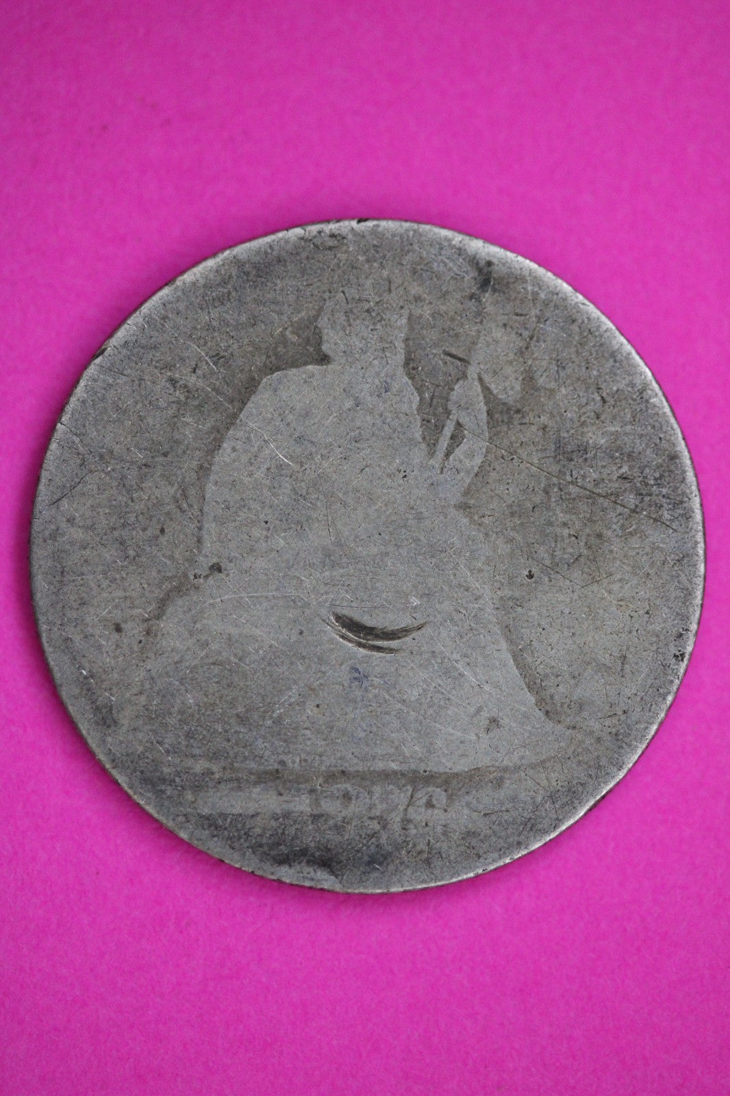 1876 CC Seated Dime Silver Exact Coin Shown Low Grade Filler Damaged Bent 2770