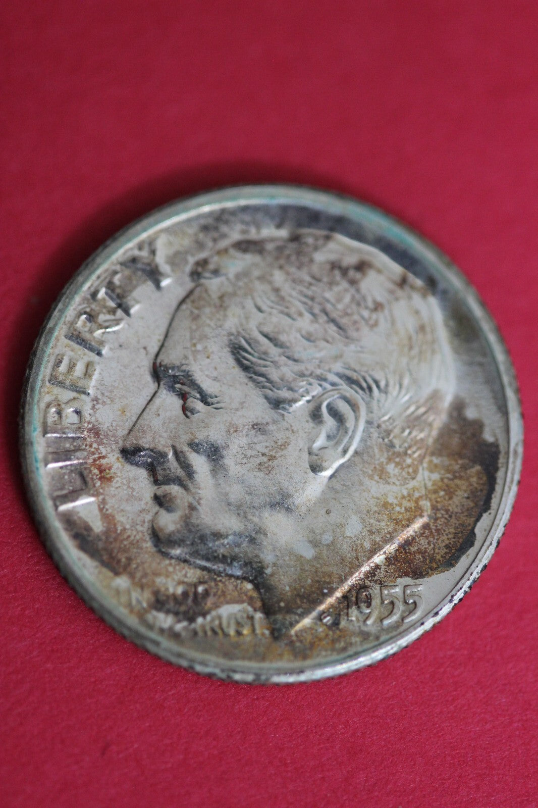 Toned 1955 Silver Proof Roosevelt Dime Exact Coin Shown  41