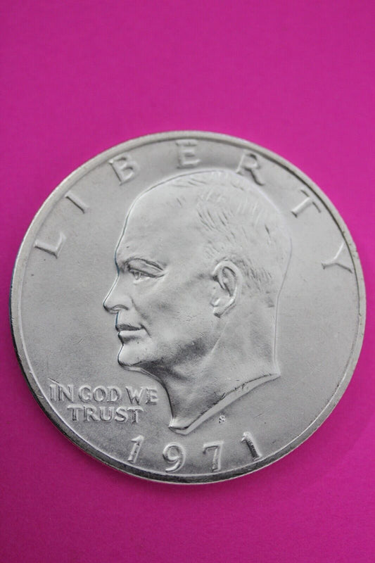 Gem BU 1971 S Ike Eisenhower 40% Silver Dollar You Get Same Coin In Pics TOM 10