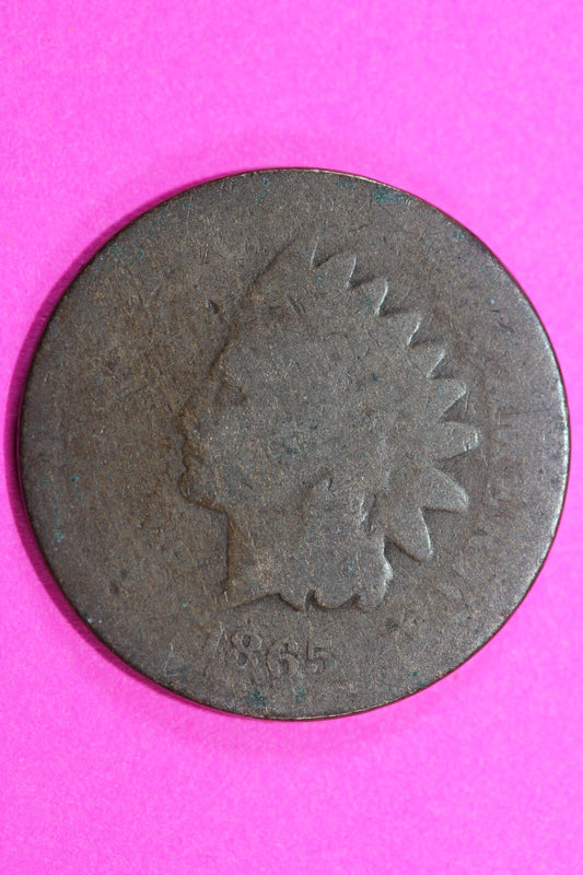 1865 Indian Head Cent Penny Scarce Early Type Coin Exact Coin Pictured 144