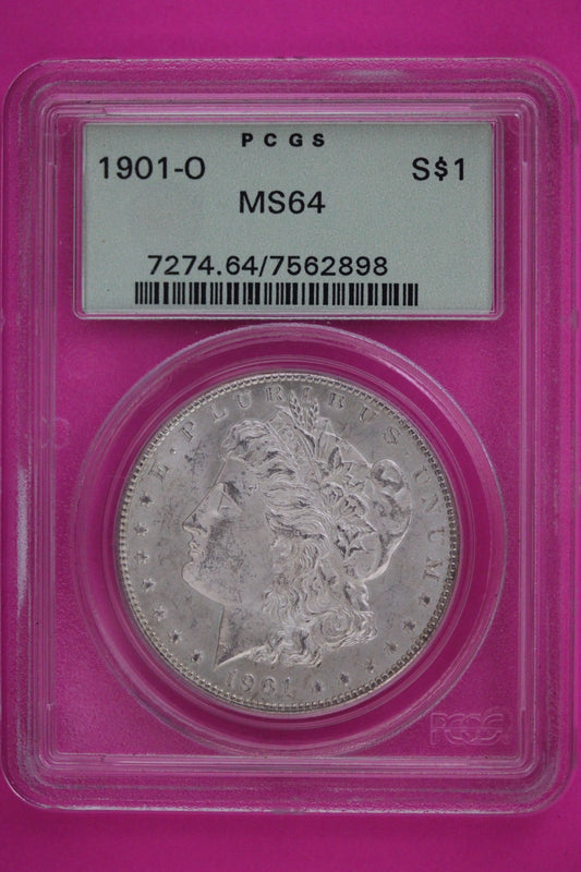 1901 O MS 64 Liberty Morgan Silver Dollar PCGS Certified Graded Authentic 10