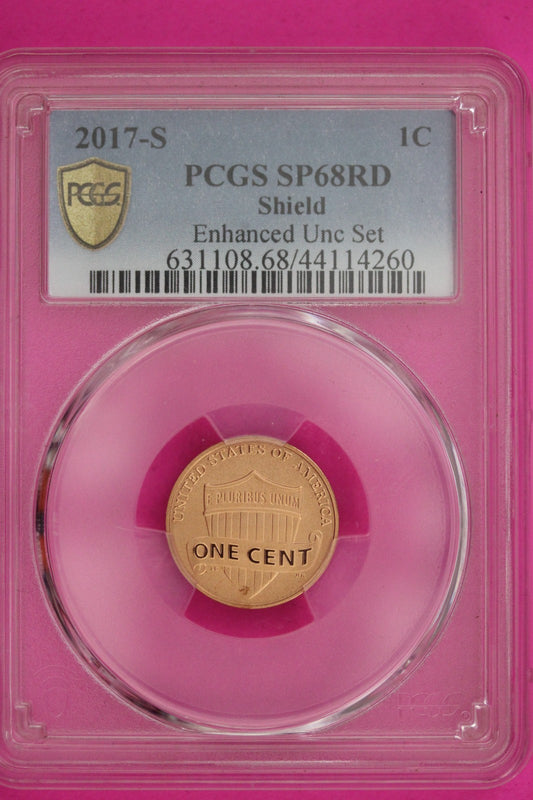 2017 S SP 68 Red Enhanced Abraham Lincoln Shield Cent NGC Certified Graded 1284